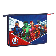 Папка для тетрадей а4, на молнии, с эффектом металлика, мстители Marvel
