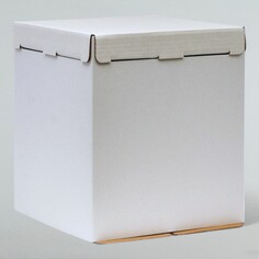 Коробка под торт, без окна, белая, 26 х 26 х 30 см Upak Land