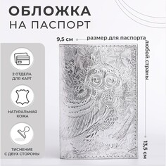 Обложка для паспорта, цвет серебряный NO Brand