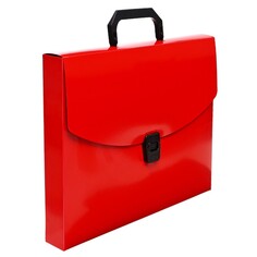 Папка-портфель а4 1отд calligrata top deluxe пластик, 1000мкм, красный