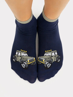 Носки детские темно-синие с рисунком в виде джипа Mark Formelle