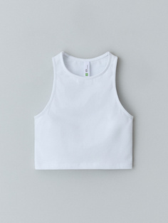 Укороченный белый топ