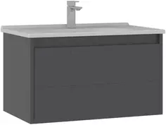 Тумба с раковиной антрацит матовый 80 см ORKA Likya 5002491