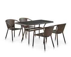 Комплект плетеной мебели T286A/Y137C-W53 Brown Афина Afina