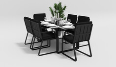 Обеденная группа Voglie 180 черный Gardenini