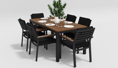 Обеденная группа Bella 180 черный Gardenini