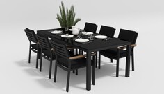 Обеденная группа Calma-2 220 черная Gardenini