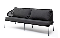 Трехместный диван из роупа Милан темно-серый 4sis