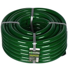 Шланг поливочный, 3/4 , 20 мм, 15 атм, армированный, 25 м, 3 слоя, Клевер, Армейский, ПВХ, зеленый