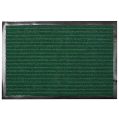 Коврик грязезащитный, 60х90 см, прямоугольный, резина, с ковролином, зеленый, Floor mat Комфорт, ComeForte