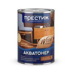 Пропитка Престиж, Акватонер, для внутренних работ, каштан, 0.9 л