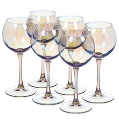 Бокал для вина, 350 мл, стекло, 6 шт, Glasstar, Васильковый 9, RNVS_1819_9