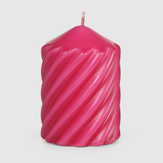 Свеча столбик витой Home Interiors розовый 6,8х10 см
