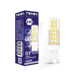 Лампа светодиодная Tokov Electric капсула 6w цоколь G9 естественный свет