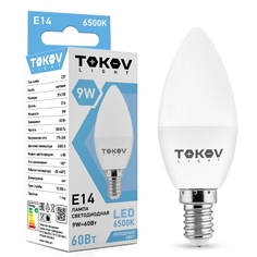 Лампа светодиодная Tokov Electric свеча матовая 9w цоколь E14 холодный свет