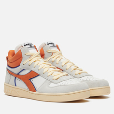 Кроссовки Diadora Magic Basket Demi Cut Suede Leather, цвет белый, размер 46 EU