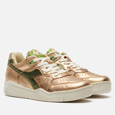 Женские кроссовки Diadora Heritage B.560 Metallic, цвет золотой, размер 39 EU