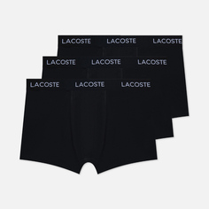 Комплект мужских трусов Lacoste Underwear Microfiber Trunk 3-Pack, цвет чёрный