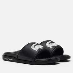 Женские сланцы Lacoste Serve Slide Dualiste, цвет чёрный