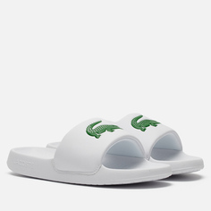 Мужские сланцы Lacoste Serve Slide 1.0 Croco, цвет белый, размер 44.5 EU