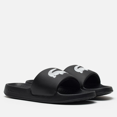 Мужские сланцы Lacoste Serve Slide 1.0 Croco, цвет чёрный