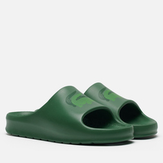 Мужские сланцы Lacoste Serve Slide 2.0 Croco, цвет зелёный, размер 40.5 EU