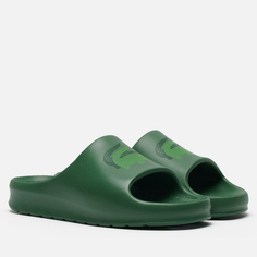 Мужские сланцы Lacoste Serve Slide 2.0 Croco, цвет зелёный