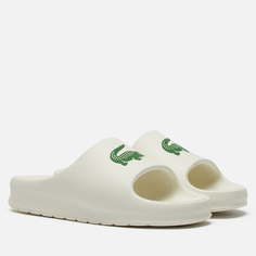 Мужские сланцы Lacoste Serve Slide 2.0 Croco, цвет бежевый, размер 40.5 EU