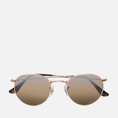 Солнцезащитные очки Ray-Ban Round Metal Chromance Polarized, цвет золотой