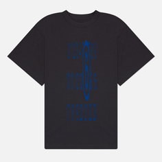 Женская футболка Maison Margiela MM6 Elongated Numeric Printed, цвет серый