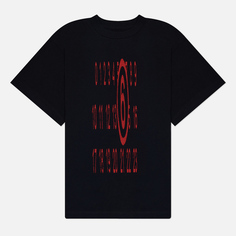 Женская футболка Maison Margiela MM6 Elongated Numeric Printed, цвет чёрный