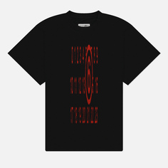 Мужская футболка Maison Margiela MM6 Elongated Numeric Printed, цвет чёрный