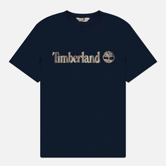 Мужская футболка Timberland Kennebec River Camo Linear Logo, цвет синий, размер L