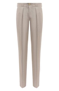 Брюки изо льна и шерсти Stefano Ricci