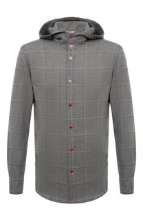 Рубашка из шерсти и льна Kiton