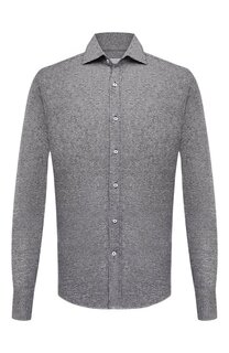 Рубашка изо льна и хлопка Brunello Cucinelli