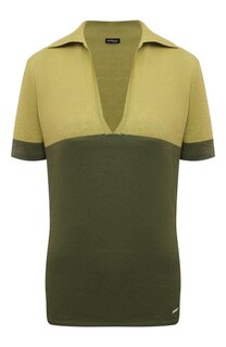 Поло изо льна и хлопка Kiton