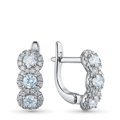 Серьги из серебра э0612сг09181000_white ЭПЛ Даймонд