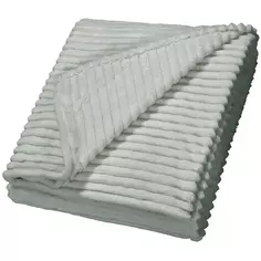 Плед Strips 200x240 см велсофт цвет серый Столица текстиля