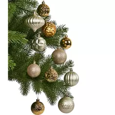 Набор новогодних шаров Christmas ø5-6 см цвет золотой 25 шт. Без бренда
