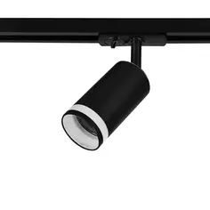 Трековый светильник Jazzway PTR 0330 28 под лампу 50 Вт однофазный цвет черный