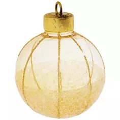 Елочный шар «Традиции» ø8 см пластик золотой Без бренда