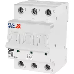Автоматический выключатель КЭАЗ Opti Din BM63 3P C50 А 4.5 кА
