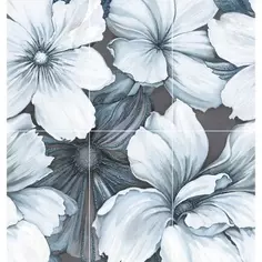 Панно настенное Azori Devore Floris 94.5x126 см 1.19 м² цвет серый