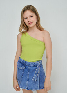 Джинсовая юбка-шорты для девочек, Голубой O'stin