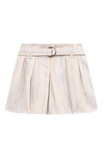 Шорты изо льна и хлопка Brunello Cucinelli