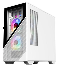 Корпус mATX 1STPLAYER DK D7 D7-WH-3F1-W белый, без БП, боковая панель из закаленного стекла, USB 3.0, USB 2.0, audio