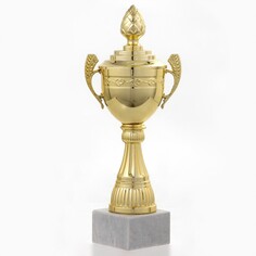 Кубок 124d, наградная фигура, золото, подставка камень, 22 × 9 × 6 см. Командор