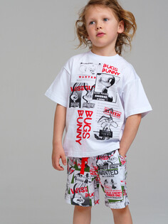 Комплект трикотажный фуфайка футболка шорты пижама Playtoday