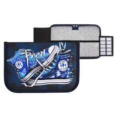 Пенал 1 секция 140 х 210 х 40 мм, откидной карман и косметичка, тканевый, calligrata top content